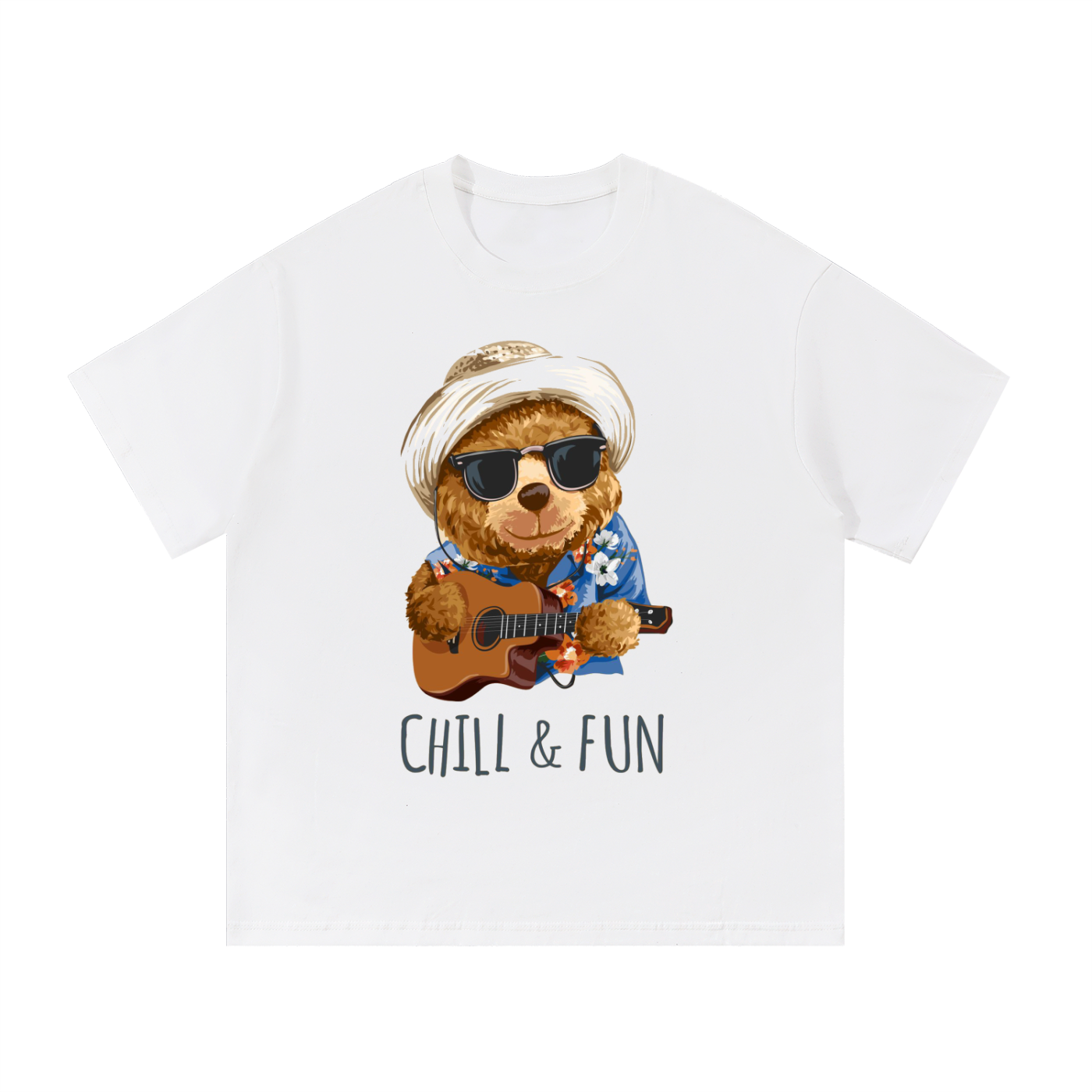 streetwear,oversized,tshirt,unisex,teddybear,coolbear,chillandfun,guitarbear,summervibes